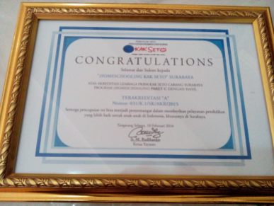 Congratulation dari Homeschooling Kak Seto Pusat untuk PKBM Kak Seto Surabaya yang berhasil meraih Akreditasi A dari BAN-PNFI